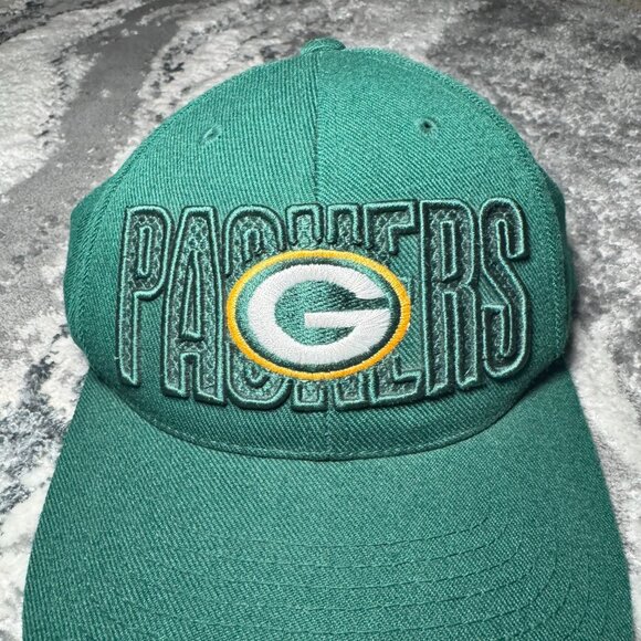 NFL Packers American Needle Raised Embroidered Green Snap Back - Picture 3 of 9